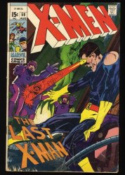 Cover Scan: X-Men #59 VG 4.0 Neal Adams Cover! The Last X-Man! Karl Lykos! - Item ID #345388