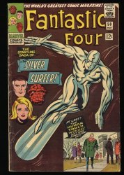 Cover Scan: Fantastic Four #50 VG+ 4.5 3rd Appearance Silver Surfer! Human Torch! - Item ID #345839