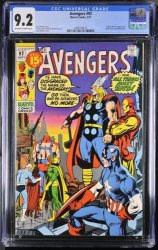 Cover Scan: Avengers #92 CGC NM- 9.2 Neal Adams Cover! Iron Man! Captain America! - Item ID #350062