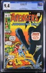 Cover Scan: Avengers #90 CGC NM 9.4 White Pages Scarlet Witch! Vision! Quicksilver! - Item ID #350063
