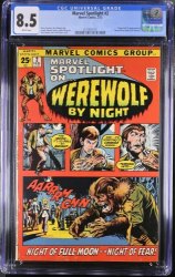 Cover Scan: Marvel Spotlight #2 CGC VF+ 8.5 White Pages 1st Appearance Werewolf by Night! - Item ID #351038