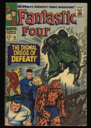 Cover Scan: Fantastic Four #58 FN- 5.5 Doctor Doom! Jack Kirby Cover! - Item ID #351062
