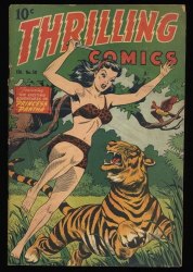 Cover Scan: Thrilling Comics #58 VG+ 4.5 Golden Age Jungle! Alex Schomburg Cover - Item ID #351094
