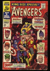 Cover Scan: Avengers Annual (1967) #1 FN- 5.5 Thor Iron Man Captain America New Line-Up! - Item ID #351349
