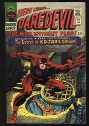 Cover Scan: Daredevil #13 FN+ 6.5 1st Appearance Vibranium! Ka-Zar! John Romita! - Item ID #351496