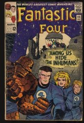 Cover Scan: Fantastic Four #45 GD- 1.8 1st Appearance Inhumans! Stan Lee! - Item ID #351518