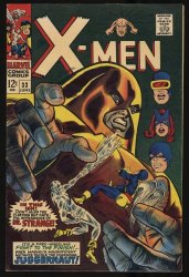 Cover Scan: X-Men #33 FN/VF 7.0 Juggernaut Appearance! Dr. Strange Cameo! - Item ID #351660