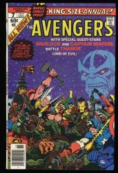 Cover Scan: Avengers Annual #7 VF+ 8.5 Thanos Death of Adam Warlock! - Item ID #353048