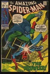 Cover Scan: Amazing Spider-Man #93 VG+ 4.5 Prowler Appearance! John Romita Jr. Cover! - Item ID #353066