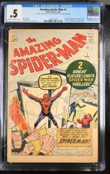 Cover Scan: Amazing Spider-Man (1963) #1 CGC P 0.5 Off White to White  Kirby/Ditko Cover! - Item ID #356488