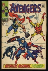 Cover Scan: Avengers #58 FN/VF 7.0 2nd Appearance Vision! Ultron/Vision Origin! - Item ID #357332