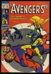 Cover Scan: Avengers #59 FN+ 6.5 1st Appearance YellowJacket! - Item ID #357333