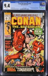 Cover Scan: Conan The Barbarian #10 CGC NM 9.4 Stan Lee Script! Windsor-Smith/Severin Cover - Item ID #357337