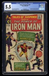 Cover Scan: Tales Of Suspense #57 CGC FN- 5.5 1st Appearance of Hawkeye!!! - Item ID #357982