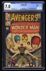 Cover Scan: Avengers #9 CGC FN/VF 7.0 1st Appearance of Silver Age Wonder Man! - Item ID #358393