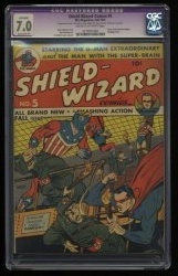 Cover Scan: Shield-Wizard Comics #5 CGC FN/VF 7.0 (Restored) Nazi Bondage Cover! - Item ID #358748
