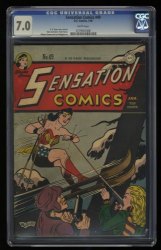 Cover Scan: Sensation Comics #49 CGC FN/VF 7.0 White Pages Wonder Woman Appearance! - Item ID #358758