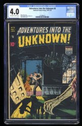 Cover Scan: Adventures Into The Unknown #8 CGC VG 4.0 Off White to White - Item ID #358793