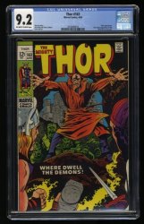 Cover Scan: Thor #163 CGC NM- 9.2 2nd Adam Warlock! Cameo! Jack Kirby Art! - Item ID #359147