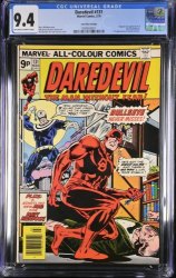 Cover Scan: Daredevil #131 CGC NM 9.4 UK Price Variant 1st Appearance Bullseye and Origin! - Item ID #359171