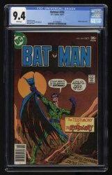 Cover Scan: Batman #292 CGC NM 9.4 White Pages Riddler Cover! - Item ID #359434