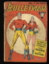 Cover Scan: Bulletman #2 FA/GD 1.5 (Qualified) Mac Raboy Cover Decapitated Head Panel! - Item ID #359778