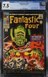 Cover Scan: Fantastic Four #49 CGC VF- 7.5 2nd Silver Surfer 1st Full Galactus! - Item ID #359802