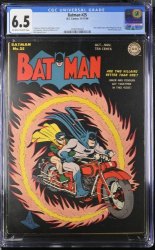 Cover Scan: Batman #25 CGC FN+ 6.5 Off White to White Golden Age Joker/Penguin Story! - Item ID #360285