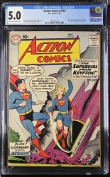 Cover Scan: Action Comics #252 CGC VG/FN 5.0 Origin and 1st Appearance Supergirl! - Item ID #360286