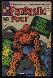 Cover Scan: Fantastic Four #51 VG+ 4.5 1st Appearance Negative Zone! Jack Kirby! - Item ID #360599