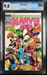 Cover Scan: Marvel Age #12 CGC NM/M 9.8 White Pages 1st Black Costume Spider-Man! - Item ID #362505