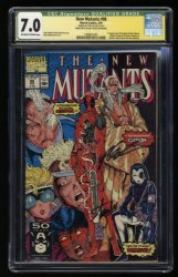 Cover Scan: New Mutants #98 CGC FN/VF 7.0 SS Signed Stan Lee! 1st Appearance Deadpool!  - Item ID #362526