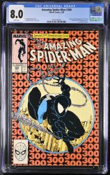 Cover Scan: Amazing Spider-Man #300 CGC VF 8.0 White Pages 1st Full Appearance Venom! - Item ID #362568