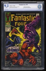Cover Scan: Fantastic Four #76 CBCS NM- 9.2 Silver Surfer! Galactus! Kirby/Sinnott Cover! - Item ID #362603