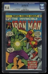 Cover Scan: Iron Man #76 CGC NM+ 9.6 White Pages Incredible Hulk! - Item ID #362669