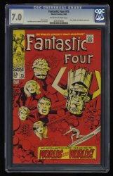 Cover Scan: Fantastic Four #75 CGC FN/VF 7.0 Silver Surfer Galactus! Jack Kirby Cover! - Item ID #362937