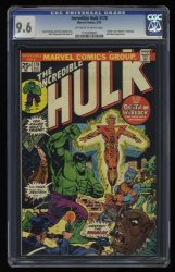 Cover Scan: Incredible Hulk #178 CGC NM+ 9.6 Off White to White Death Adam Warlock! - Item ID #362950