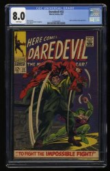 Cover Scan: Daredevil #32 CGC VF 8.0 White Pages Cobra! Mr Hyde! - Item ID #363243