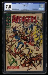Cover Scan: Avengers #44 CGC FN/VF 7.0 Off White Origin Black Widow! 2nd Red Guardian! - Item ID #363375