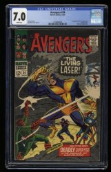 Cover Scan: Avengers #34 CGC FN/VF 7.0 White Pages 1st Appearance Living Laser! - Item ID #363379