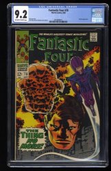 Cover Scan: Fantastic Four #78 CGC NM- 9.2 Off White to White Wizard Appearance! - Item ID #363450
