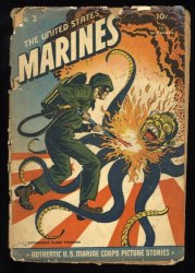 Cover Scan: United States Marines (1943) #3 Fair 1.0 Classic Tojo Flamethrower WWII Cover! - Item ID #364361