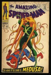 Cover Scan: Amazing Spider-Man #62 FN 6.0 Medusa Appearance!! Romita Cover! - Item ID #364497