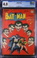 Cover Scan: Batman #44 CGC VG 4.0 Jim Mooney/Charles Paris Cover! Joker Cover! - Item ID #365491