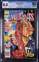 Cover Scan: New Mutants #98 CGC VF 8.0 Mark Jewelers Variant 1st Appearance Deadpool!  - Item ID #365508