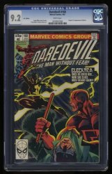 Cover Scan: Daredevil #168 CGC NM- 9.2 White Pages UK Price Variant 1st Appearance Elektra! - Item ID #366334