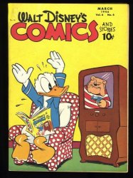 Cover Scan: Walt Disney's Comics And Stories v1 #66 FN+ 6.5 (Restored) Donald Duck Barks! - Item ID #367237