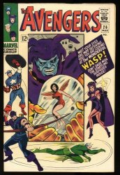 Cover Scan: Avengers #26 VF 8.0 Captain America! Wasp! Scarlet Witch! Attuma! - Item ID #367438