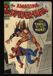Cover Scan: Amazing Spider-Man #34 FN+ 6.5 Kraven the Hunter Appearance! - Item ID #369133
