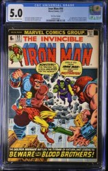 Cover Scan: Iron Man #55 CGC VG/FN 5.0 UK Price Variant 1st Appearance Thanos Drax! - Item ID #369207